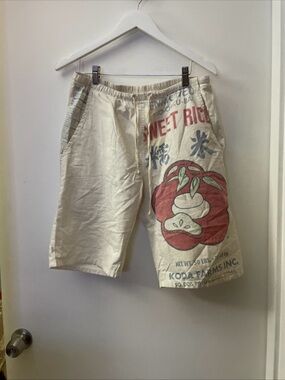 Koda Farms Graphic Beige Cotton Shorts